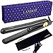 LANDOT Anti Static Hair Straightener Professional Tourmaline Ceramic Flat Iron with 1 inch Floating Plates Adjustable Temperature 140f to 465f for All Hair Types Dual Voltage Hair Styling Tools