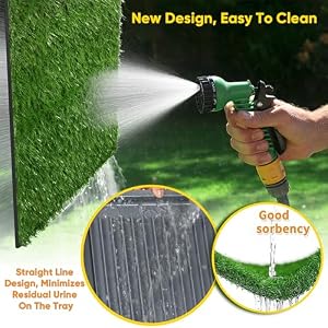 Grass Pee Pad for Dogs, Artificial Grass for Dog Training(No Clips), Litter Box Tray,2 Pack Replaceable Grass Indoor/Outdoor Puppy/Large Dogs, Washable,Easy Assemble Cleaning, Large 26"x26" Grass Pee Pad for Dogs, Artificial Grass for Dog Training(No Clips), Litter Box Tray,2 Pack Replaceable Grass Indoor/Outdoor Puppy/Large Dogs, Washable,Easy Assemble Cleaning, Large 26″x26″