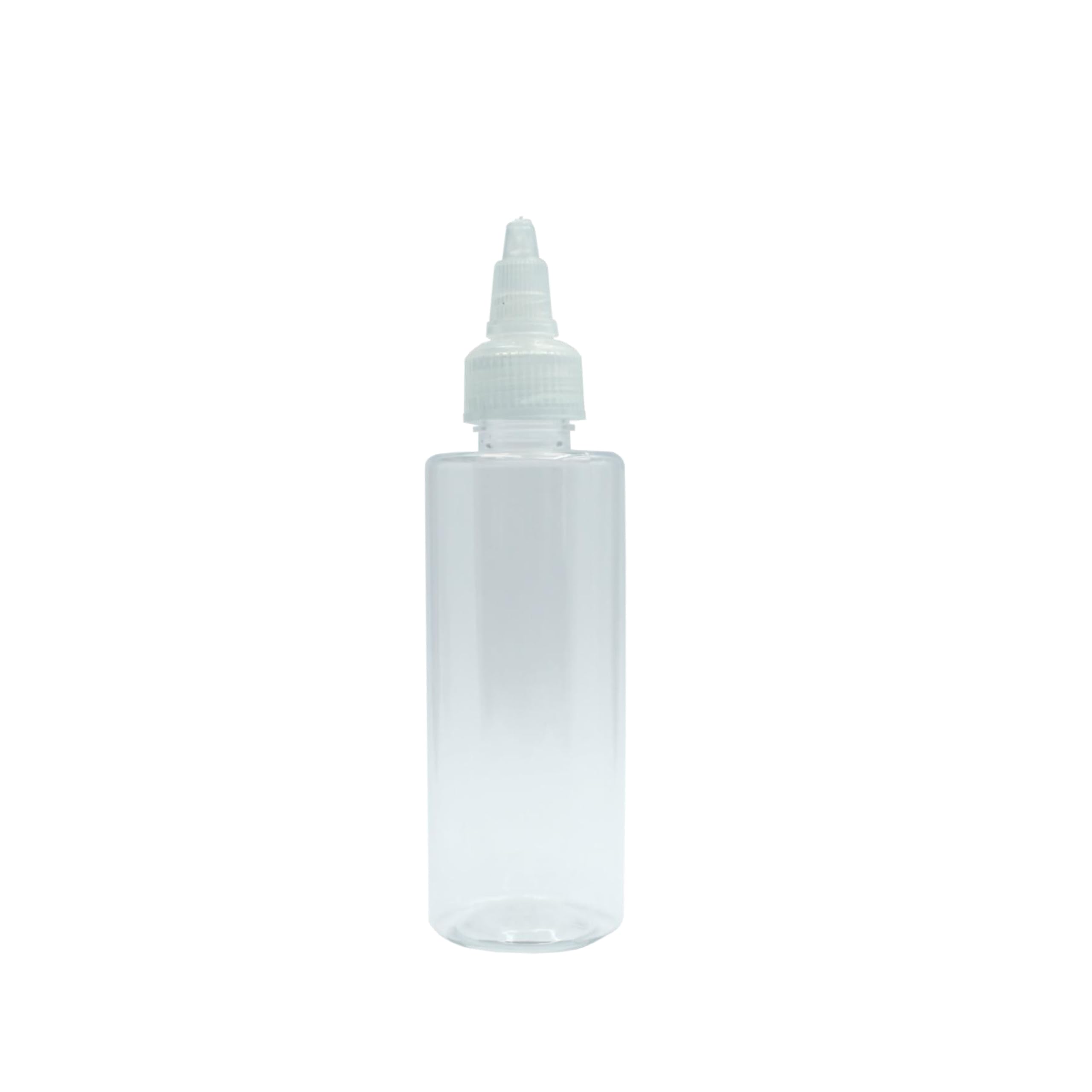PHARCOS 100ml Twist Top Applicator with Transparent Bottle, Refillable, Open/Close Nozzle for applying Hair Oil,Shampoos, DIY Care and Medicine Directly on Scalp and Hair Roots (Pack of 1, Plastic)