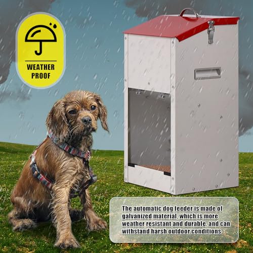 Khearpsl LARGE Breed Dog Food Dispenser For Large Dogs, 25Lbs Outdoor Pets Feeder Gravity Food Feeder thumb #7