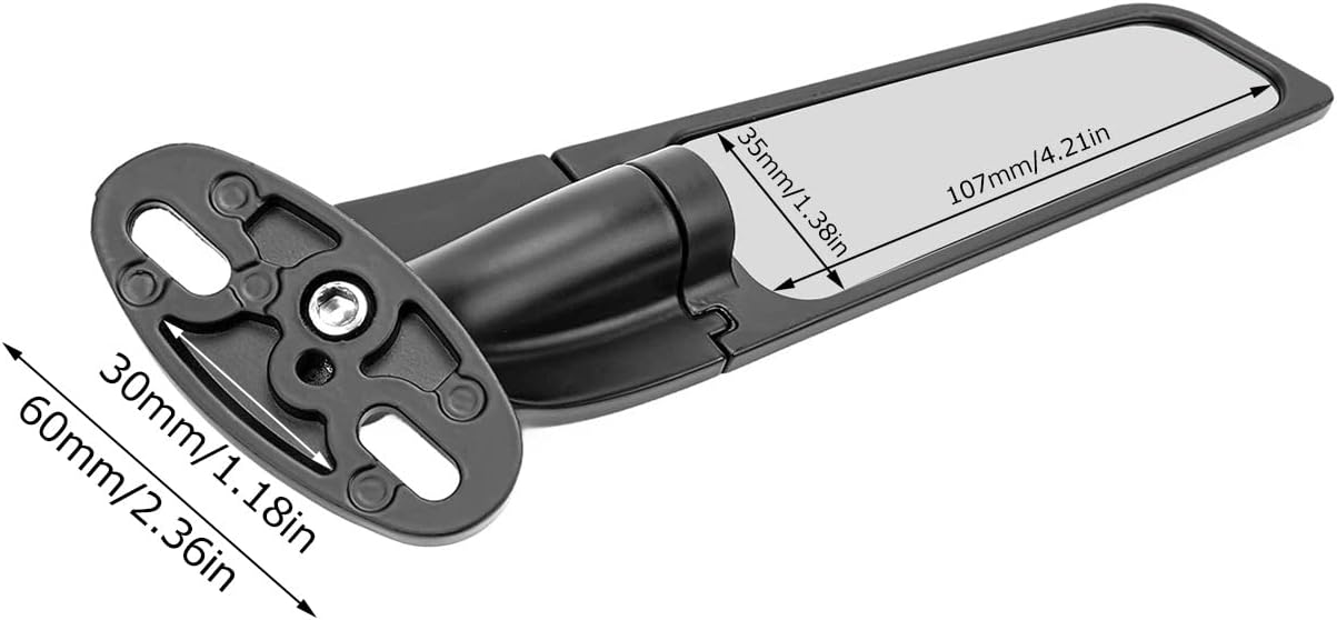 Motorcycle Rear View Mirror, Aluminium Rearview Side Mirror Winglet for Yamaha R6, R6S, V2, V3, 360 Degree Rotating Wind Wing R15, R25, R3, R1, R1S Replacement