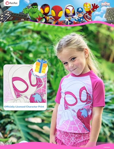 Image of Disney Princess Frozen Marvel Elsa Minnie Toddler Girl Swimsuit Tankini Bathing Suit 2 Piece Swimwear UPF 50+ Rashguard