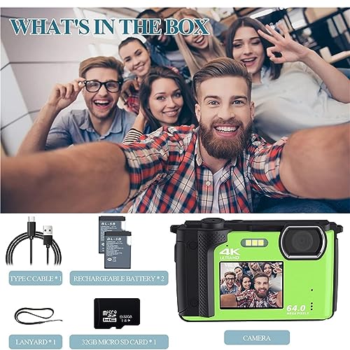 Caméscope selfie double écran WiFi caméra vlog 4K 64MP webcam live - 5