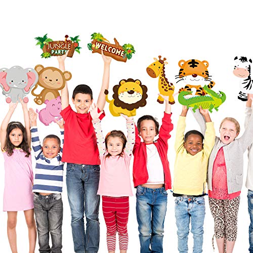 Sumind SUMIND-CUTOUTS BANNER-0320 Jungle Animal Theme Party Supplies Woodland Animal Cutouts Banner Jungle Party Decorations Welcome Jungle Party Door Signs thumb #6