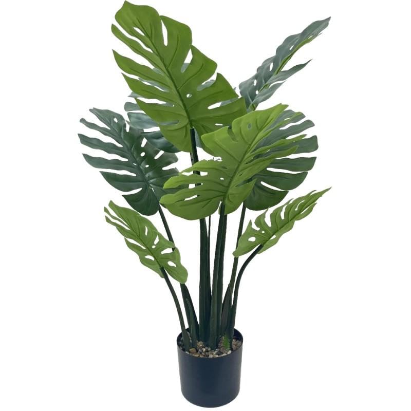 Monstera artificiel haut de gamme 120x80 cm en acrylique et mélamine