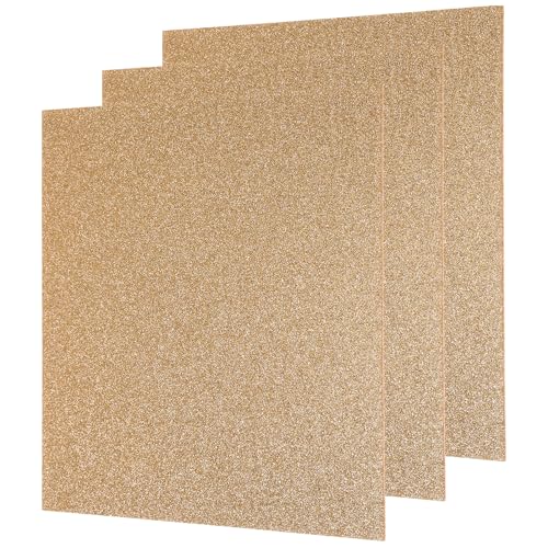 Image of MECCANIXITY 3Pcs Brown Glitter Acrylic Sheets 1 /8 inch Thickness 12 inch x 12 inch Glossy PMMA Fluorescent Plastic Sheets Extruded Translucent Blanks for DIY Art Crafting Laser Cutting & Engraving