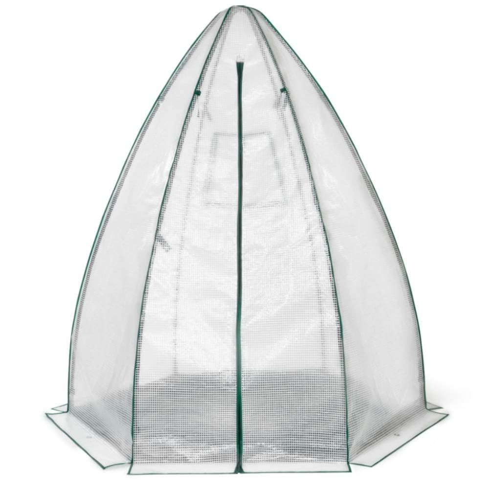 TERRE JARDIN Serre dôme Quatre Saisons, Acier et Polyéthylène Transparent - Ø 160 x H. 180 - Transparent