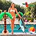 Octaday 24 Pack Large Inflatable Palm Tree Flamingo Banana Beach Ball Parrot Dolphin Shark Blow up Beach Pool Toys for Tropical Hawaiian Summer Pool Swim Party Decor