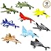 Srenta Assorted Color & Styles 9 Piece Die Cast Air Force Jet Play Set, Fighter Jet Model Military Themed Airplane Sets for Kids
