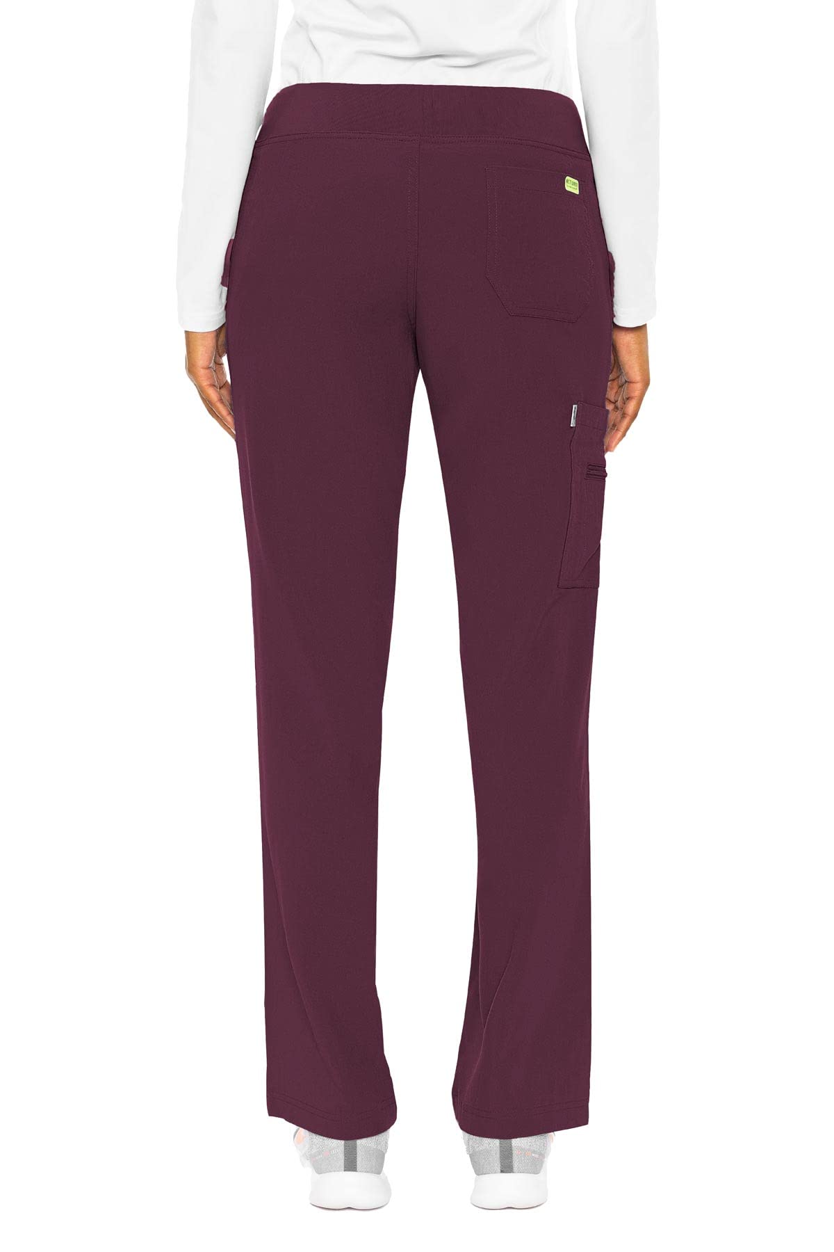 Med Couture Activate Women's Yoga One Pocket Cargo Pant, Small Tall, Wine
