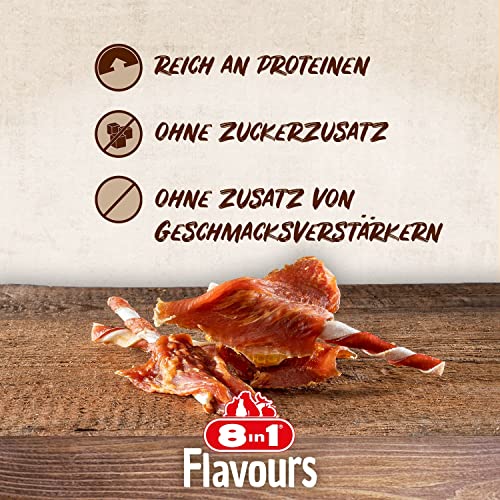 8in1 Triple Flavour Wings Kaustangen für Hunde - Kausnacks mit extra viel Fleisch, 113g Beutel (ca. 6 Stück)