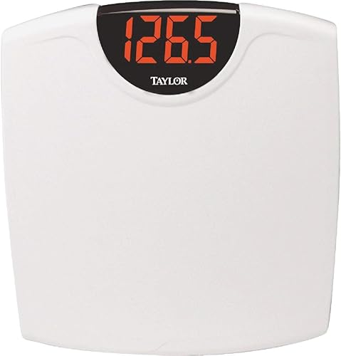 Báscula electrónica en blanco