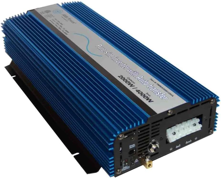 PWRIX120012SUL Pure Sine Inverter with Transfer Switch, 1200W Continuous Power, 2400W Surge Peak Power, Intelligent Cooling Fan, Less Than 20msec Transfer Time