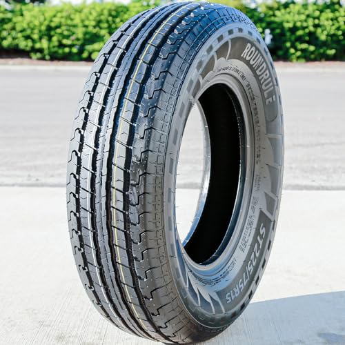 Image of Roundrule ST Hikee Semi Steel Premium Trailer Radial Tire-ST225 /75R15 225 /75 /15 225 /75-15 117 /112L Load Range E LRE 10-Ply BSW Black Side Wall