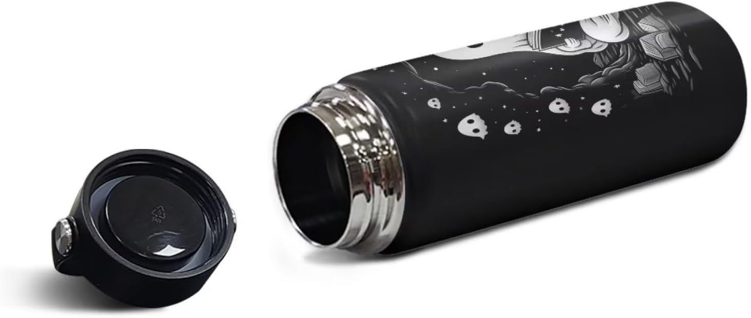 Halloween Ghoost Insulated Kids Water Bottles,18oz Water Bottle Vacuum Stainless Steel Water Bottles, Leakproof Reusable Tumbler, Cold & Hot Water Bottle for Sports,Gym,Travel