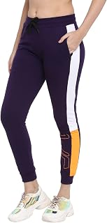 Alan Jones Clothing Women's High Rise Slim Fit Poly Cotton Track Pant (WM21-JOG-D04-P) Price In India