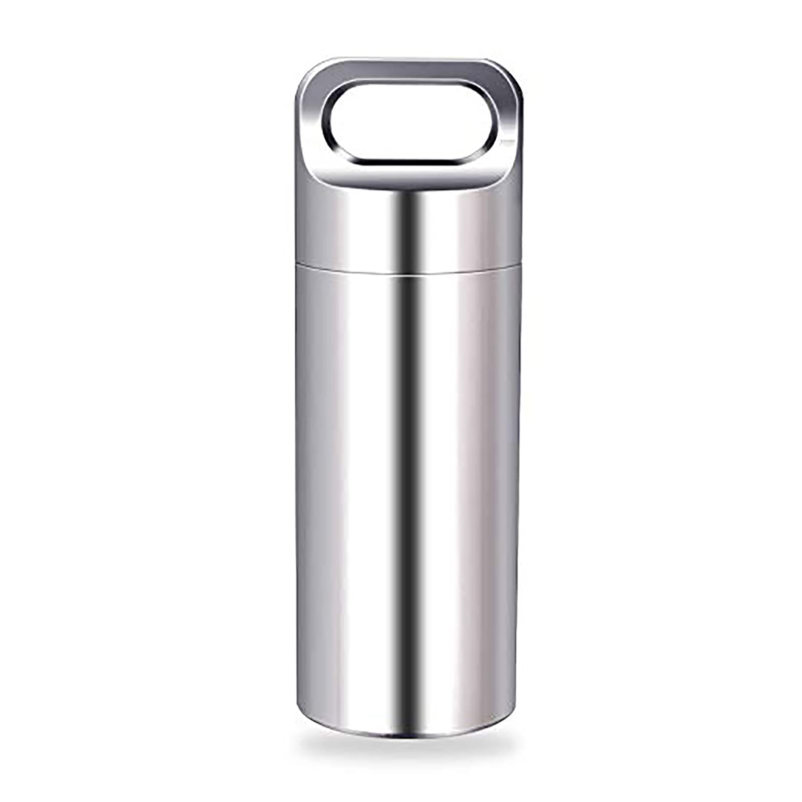 Waterproof Stainless Steel Pill Case, Waterproof Pill Box, Pocket Pill Container, Keychain Pill Fob, Travel Pill Holder for Men Women-Large