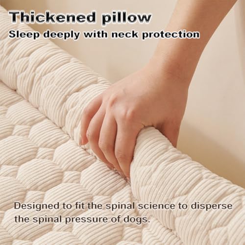 Bettschlange Hundebett Sofa Waschbar - Hundedecke Sofa mit Rand, Sofaschutz Hund, Flauschig Hundebett, rutschfest Hundekissen, Mittelgroße Hunde,75x75cm,Dunkelgrau