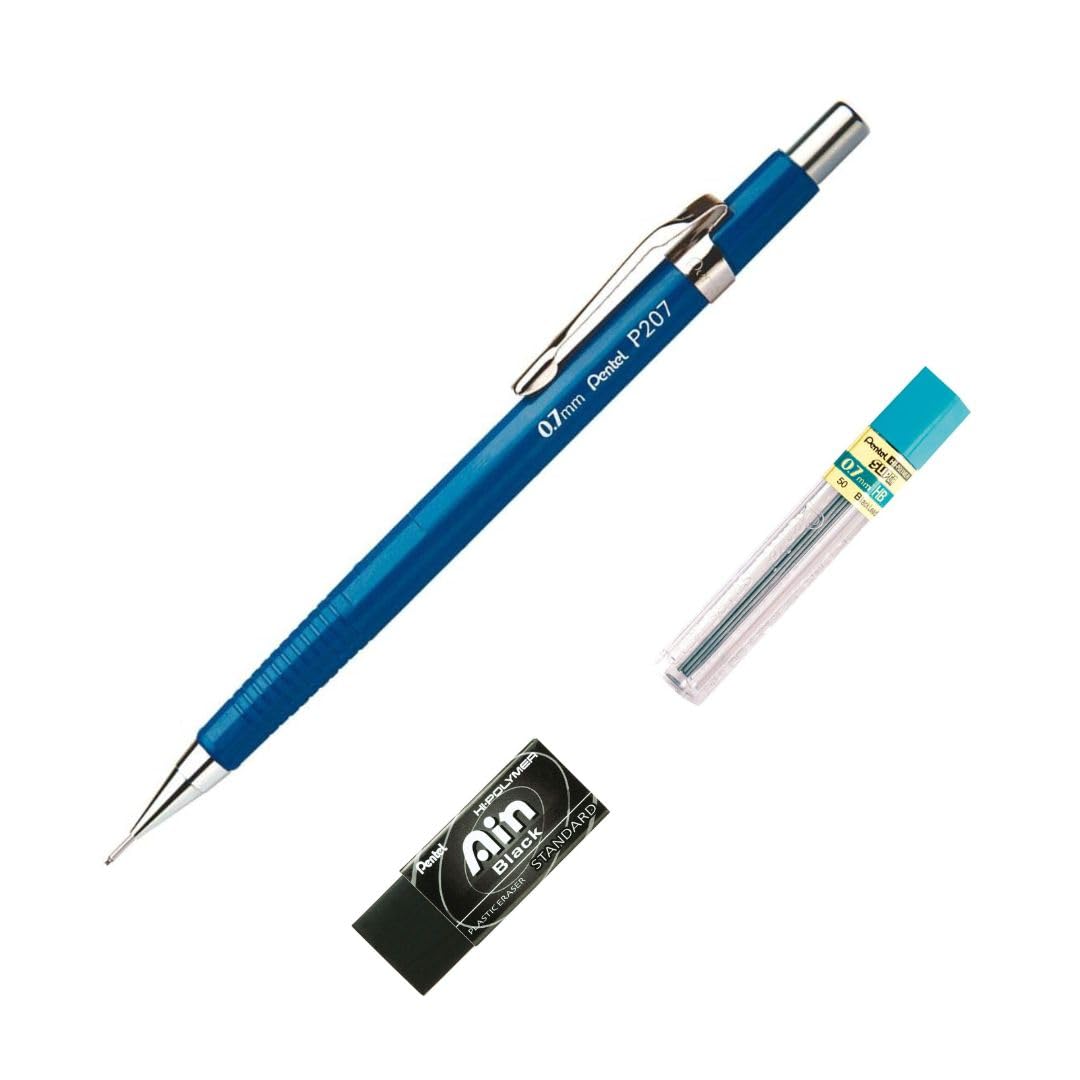 Pentel Lapiseira Sharp P200 Azul + Grafites + Borracha 0.9 mm SM/P207 ...