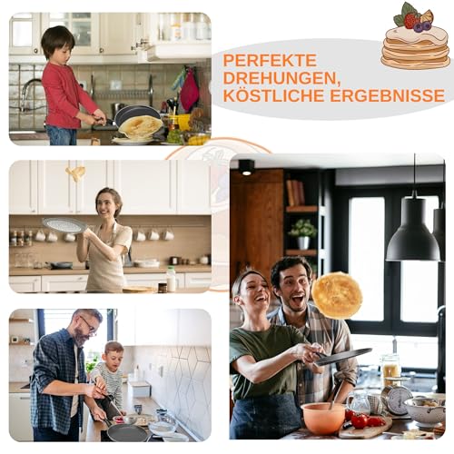Crepe Pfanne, Pfannkuchenpfanne Induktion 28 cm Antihaft, Pancake Pfanne, Pfannkuchenpfanne, Crepes Pfanne, Palatschinken Pfanne, Pfanne für Pfannkuchen, Pfannkuchen Pfanne, Omlettenpfanne – Bild 6