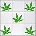 10 x Hanf/ Dope Grass Aufkleber in "s" ca. 10 cm aus Hochleistungsfolie, für Fliesen, Autos, Wände , und alle glatten Flächen, BD WC Sticker Fliesebaufkleber viele Farben zur Auswahl