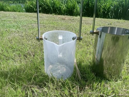 Cucharón portátil de acero inoxidable con péndulo para una fácil recogida de muestras de agua y pruebas, ideal para uso en campo y laboratorio