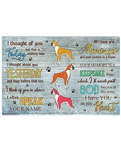 KWQDOZF Boxer Metal Signs Antique I Thought Of You Today Tin Posters For Room Wall Decor Room Club Hanging Tin Signs 8x12 pouces