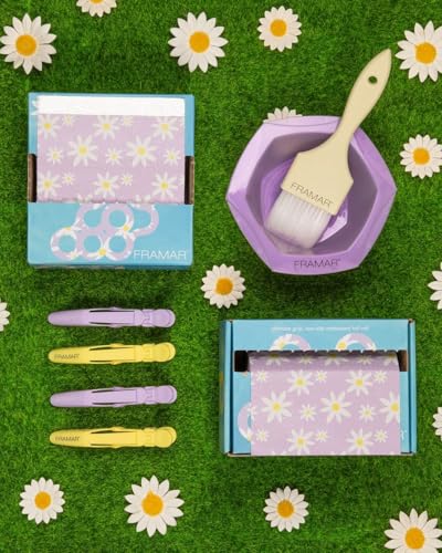 FRAMAR Whoopsie Daisy Pop Up folie do włosów – folia aluminiowa do farbowania włosów, folia do włosów do salonu fryzjerskiego, zestaw rozjaśniania włosów – 500