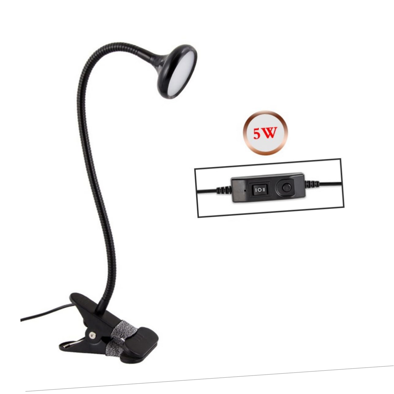 Lámpara de Lectura USB con Clip Recargable LED Varios estilos Brillo Ajustable y Brazo Flexible de Metal Lámpara de Escritorio para Lectura en Cama y Noche