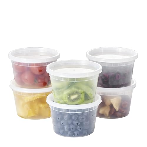 [48Set - 16oz.] Plastic Deli Food Storage Containers With Plastic