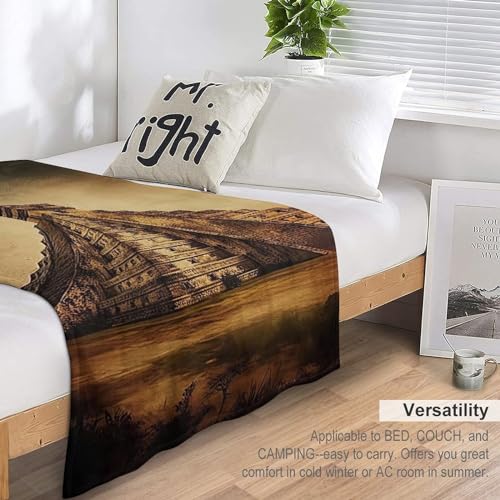 Manta de forro polar Chichen Itza para cama en tardes frías 7