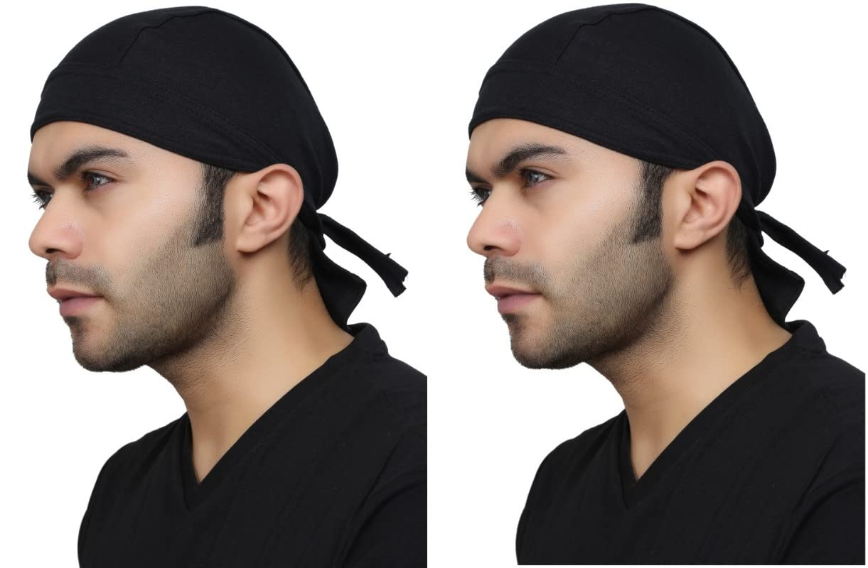 BISMAADHBreathable Dry Fit Skull Cap Moisture Wicking, Head Scarf, Headgear for Men - for Cycling, Helmet Liner, Motorcycle