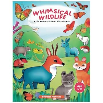 Capa do livro Whimsical Wildlife: A Fun Animal Coloring Book for Kids