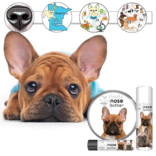 Image of The Blissful Dog French Bulldog Black Masked Fawn Unscented Nose Butter - Dog Nose Butter, 0.15 Ounce