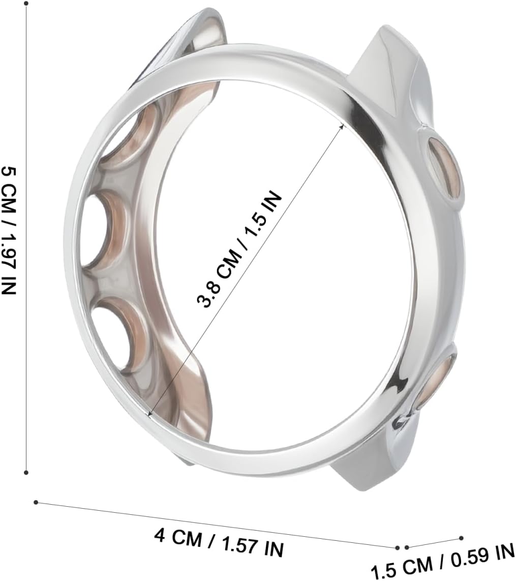 Hemobllo Electroplated Protective Watch Case Cover Frame for Forerunner 245 Music Smartwatch Flexible TPU Shell with Precise Cutouts Scratch Resistant Watch Case Cover