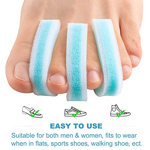 Bukihome-Bunion-Corrector-Toe-Separators-6-Pack-Foam-Toe-Spacers-for-Overlapping-Toe-Big-Toe-Straightener-to-Relieve-Bunion-Pain-Prevent-Blister-Corn