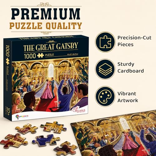 Image of 1000 Piece Puzzle | Puzzles for Adults & Kids | Stress Relief Puzzle Games for Focus and Memory, Gifts for Teenagers (The Great Gatsby)