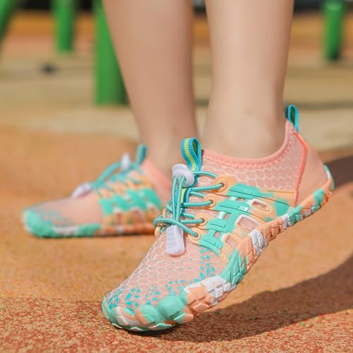 Image of Kids Water Shoes Boys Girls Quick Dry Aqua Socks Barefoot Beach Pool Swim Hiking Lightweight Non-Slip Outdoor