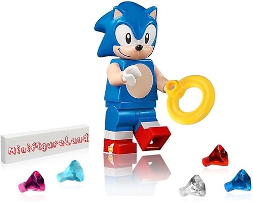 LEGO Ideas Minifigure - Sonic The Hedgehog con accesorios y minifigureland Tile (todo nuevo para 2022) 21331