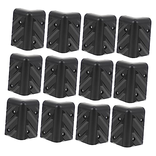 Housoutil 12pcs Black Anti-Collision Protectors Stage Sound System Cabinet Edge Guards Wrap Corner Cover