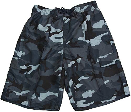 Norty Swim - Mens Camouflage Swim Suit, Grey 41577-Large #TOP5
