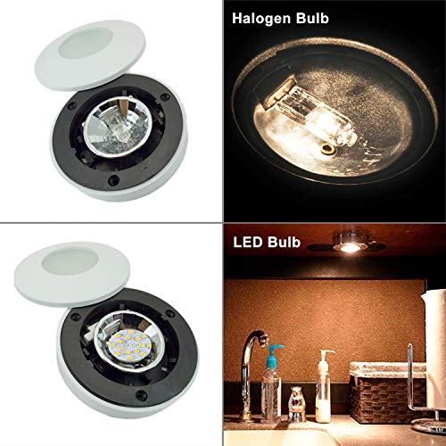 Makergroup 12V G4 Led Bulb 3W Bi-Pin Led Round Wafer Disc Light Bulb 20-30 Watt Equivalent Warm White 2700K-3000K For Puck Lights In Rv Trailers Campers Automotive Marine Landscape Lighting 4Pcs #TOP3