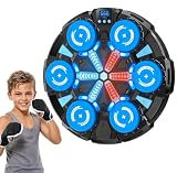 GeschenPark Kinder Music Boxing Machine mit Handschuhen, Bluetooth-Musik & LED-Lichtern - 4 Spielmodi, Wand-Box Spielzeug für Jungen 3-12, Kinder - Neu Verbessert