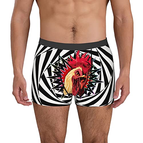 Men'S Underwear Boxer Briefs Rooster Chicken Soft Breathable Stretch Underwear Trunks With Bulge Pouch For Men Boys