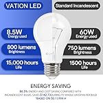 24 Pack A19 LED Light Bulb Daylight 5000K LED Bulbs, 60 Watt Equivalent, Efficient 8.5 Watt, 800 Lumens, E26 Medium Base, Non-Dimmable, ETL/UL Listed - Image 3