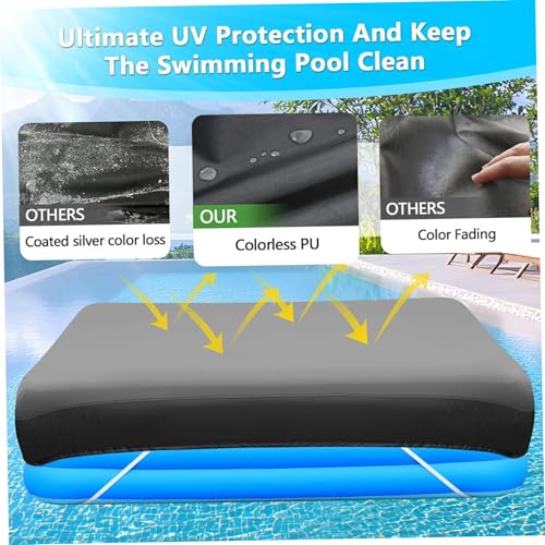 Couverture de piscine gonflable rectangle robuste de haute protection étanche - 4