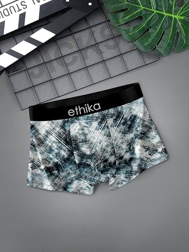 Image of Ethika Men's Extra Thin Elastic Underwear Long Comfortable Ice Silk Breathable Comfort Brief-Boxer-Trunks Imported Material Pack of 3 (in, Alpha, XL, Multicolor)
