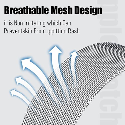 Image of VEMIGON Milanese Loop Metal Band Compatible with Samsung Galaxy Watch 8 40mm 44mm / Watch 8 Classic 46mm, Mesh Magnetic Stainless Steel Replacement Strap (Watch Not Included)