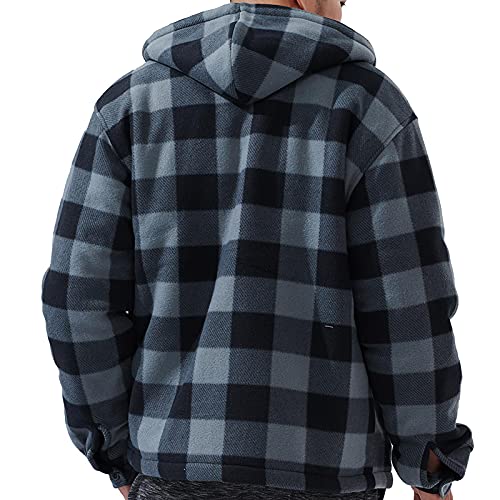 Image of Gary Com Heavyweight Sherpa Hoodies for Men, Thick Fleece Lined Full Zip Up Winter Warm Sweatshirts Work Jackets