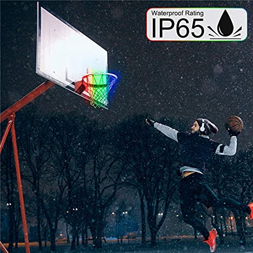 lefeindgdi LED Basketbal Hoop Lights, Zonne-energie Kleur Veranderende Nachtlamp, Basketbal Lamp Sensor Licht Bar… - Image 5